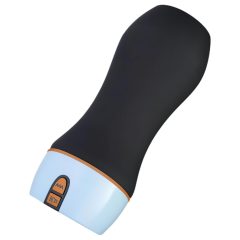   CRUIZR CM06 - Battery-Operated, Groaning Vibrator Masturbator (Black-Blue)