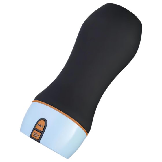 CRUIZR CM06 - Battery-Operated, Groaning Vibrator Masturbator (Black-Blue)