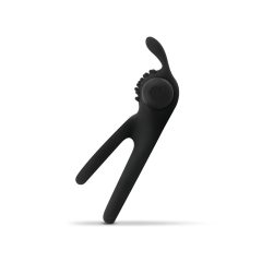   Easytoys Share Ring - Vibrating Penis and Testicle Ring (Black)