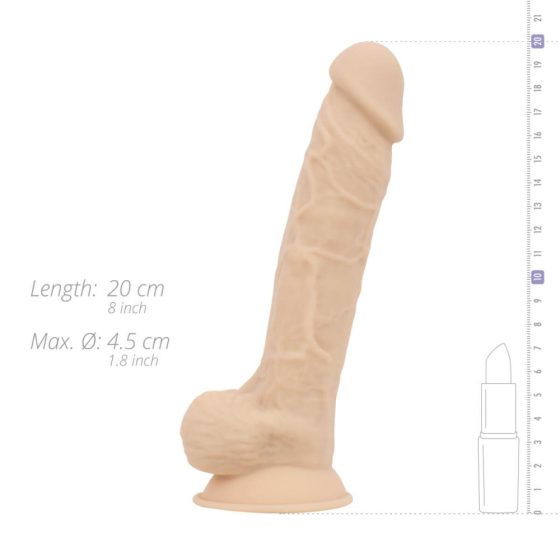 Real Fantasy Conrad - Rechargeable, battery-operated, lifelike vibrator (20cm) - natural