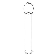   Bedroom Fantasies - Mouth Gag with Nipple Clamps (Silver-Black)