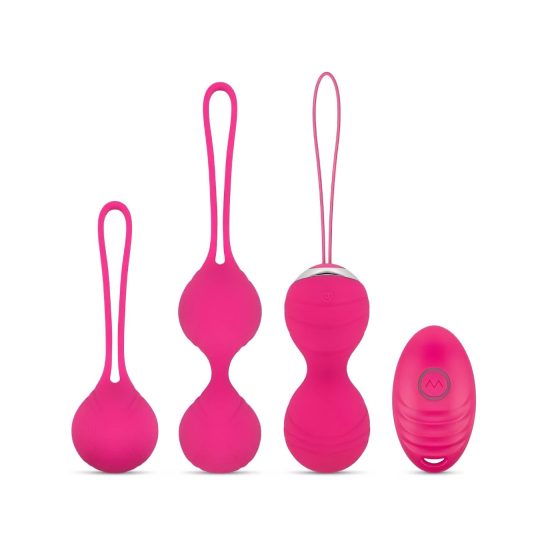 Easytoys LoveBalls - Vibrating Ben Wa Ball Set - 3 Pieces (Pink)