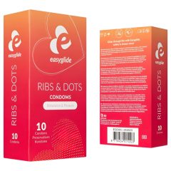 EasyGlide Ribs & Dots - dotted condom (10 pcs)