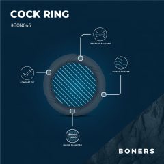 Boners Ergo - Silicone Penis Ring (Gray)