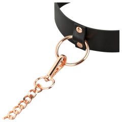 Rosy Gold - Collar and Leash (Black-Rose Gold)