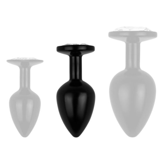 Easytoys Anal Collection - Anal Dildo With Gem - M (Black)