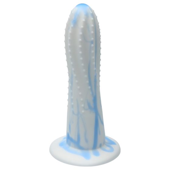 Ylva & Dite Prickly Pear - Suction Cup Dotted Dildo (White-Blue)