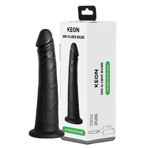 Kiiroo Realistic Vacuum Dildo - 19cm (Black)