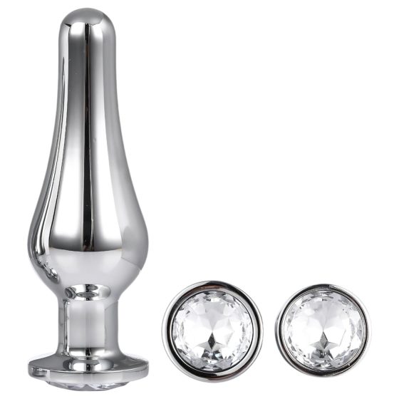 Gleaming Love - anal apex plug set - silver (3-piece)