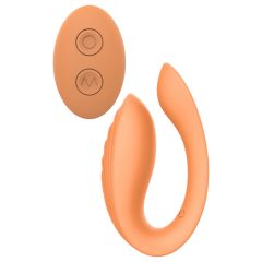   Glam - rechargeable, remote-controlled couple's vibrator (orange)