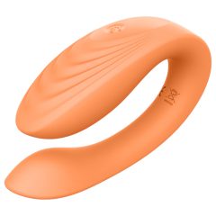   Glam - rechargeable, remote-controlled couple's vibrator (orange)