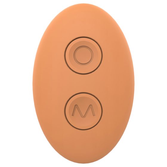 Glam - rechargeable, remote-controlled couple's vibrator (orange)