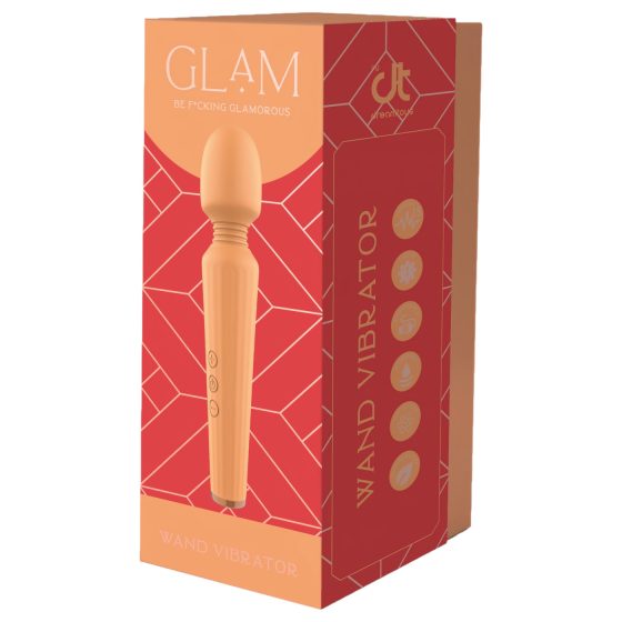 Glam - Rechargeable Massaging Vibrator (Orange)