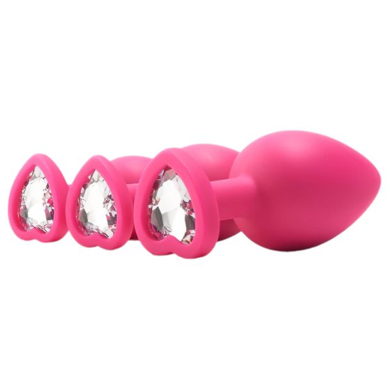 Flirts Anal Training Kit - Anal Plug Set (3 pcs) - Pink