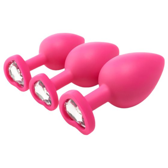 Flirts Anal Training Kit - Anal Plug Set (3 pcs) - Pink