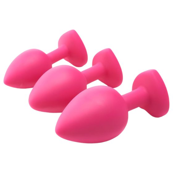 Flirts Anal Training Kit - Anal Plug Set (3 pcs) - Pink