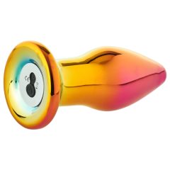   Glamour Glass - Conical, Remote-Controlled, Glass Anal Vibrator (Colorful)