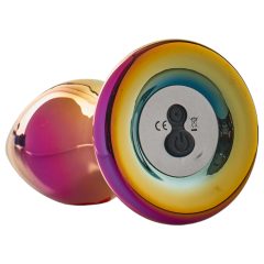   Glamour Glass - Conical, Remote-Controlled, Glass Anal Vibrator (Colorful)