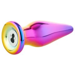   Glamour Glass - pointed, remote-controlled glass anal vibrator (colorful)