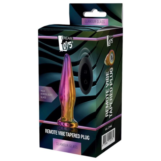 Pointed Radio Glass Anal Vibrator (Colored)