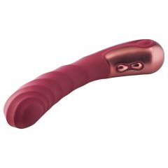   Dinky Jaimy D. Single - Rechargeable, Ribbed G-Spot Vibrator (Burgundy)