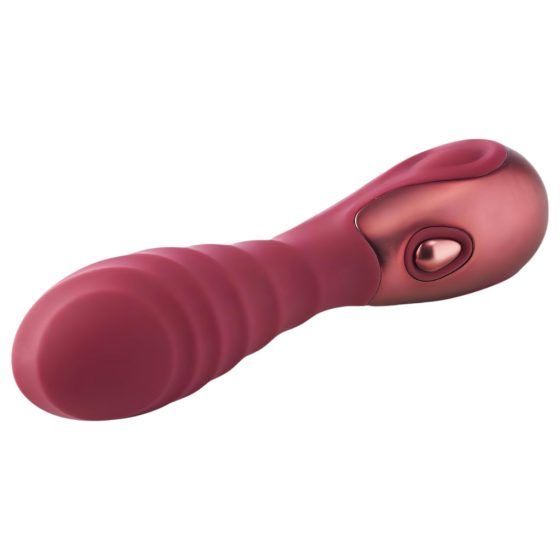 Dinky Jody F. Mini - rechargeable, ribbed mini vibrator (burgundy)