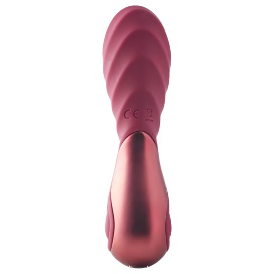 Dinky Jody F. Mini - rechargeable, ribbed mini vibrator (burgundy)