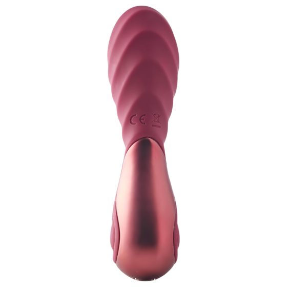 Dinky Jody F. Mini - Rechargeable Ribbed Mini Vibrator (Red)