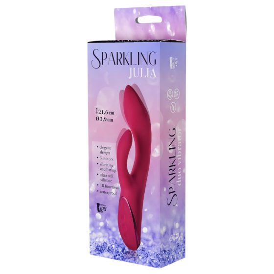 Sparkling Julia Duo - Rechargeable Clitoral Vibrator (Red)