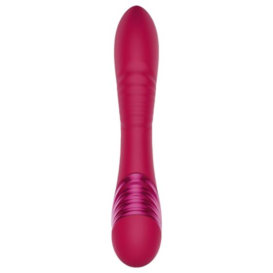 Sparkling Cecilia - rechargeable G-spot vibrator with moving beads (red)