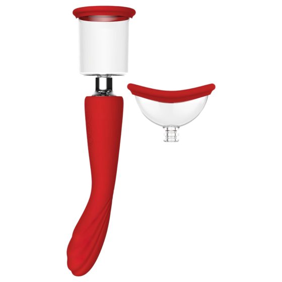 Red Revolution Georgia - G-Spot Vibrator & Clitoral Pump Set (Red)