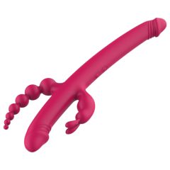   Dreamtoys Anywhere Pleasure Vibrator - Rechargeable, 4-Pronged (Pink)