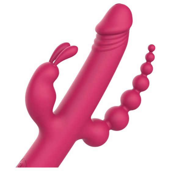 Dreamtoys Anywhere Pleasure Vibrator - Rechargeable, 4-Pronged (Pink)