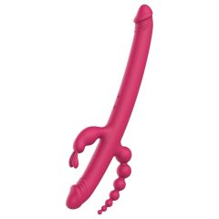   Dreamtoys Anywhere Pleasure Vibrator - Rechargeable, 4-Pronged (Pink)