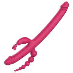   Dreamtoys Anywhere Pleasure Vibrator - Rechargeable, 4-Pronged (Pink)