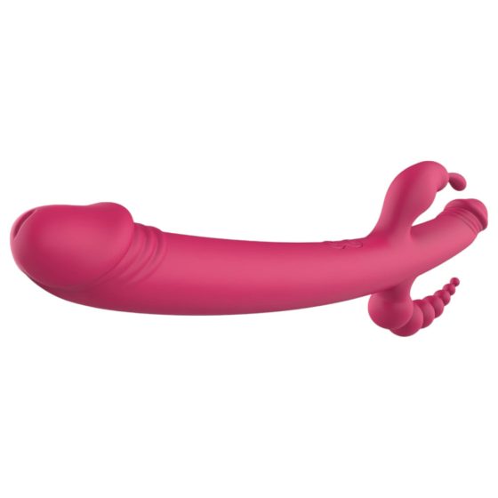 Dreamtoys Anywhere Pleasure Vibrator - Rechargeable, 4-Pronged (Pink)