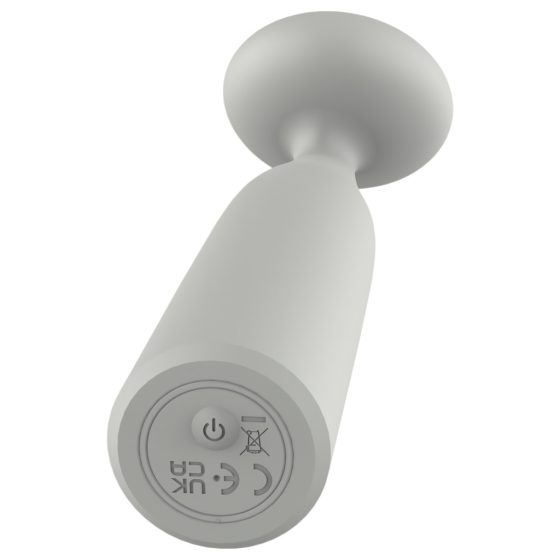 Nude Luna - rechargeable mini wand vibrator (grey)