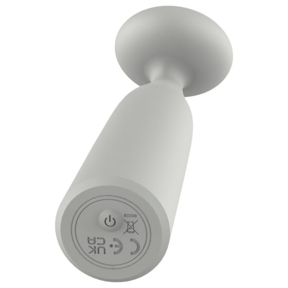 Nude Luna - Rechargeable Mini Wand Vibrator (Gray)