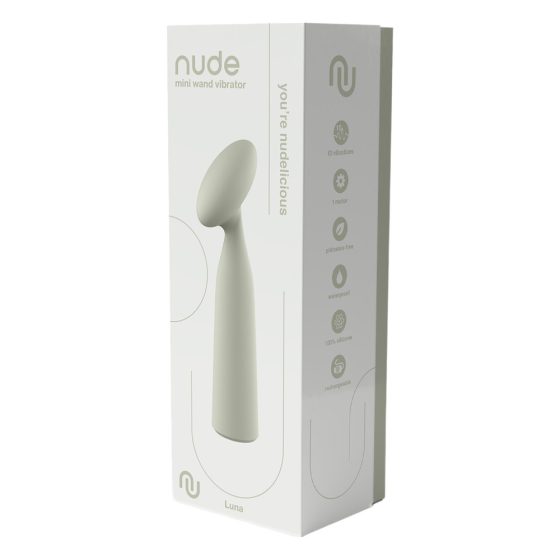 Nude Luna - Rechargeable Mini Wand Vibrator (Grey)