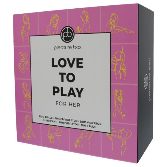 Pleasure Box Love to Play - Vibrator Set - 6 Pieces (Pink-Purple)