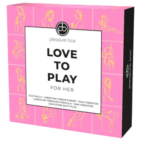 Pleasure Box Love to Play - Vibrator Set - 6 Pieces (Pink-Purple)