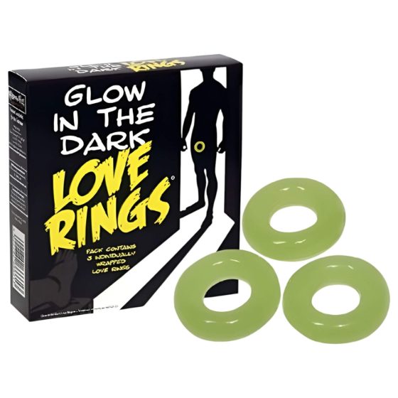 Love Rings - Glow-in-the-Dark Penis Ring Set (3 Pieces)