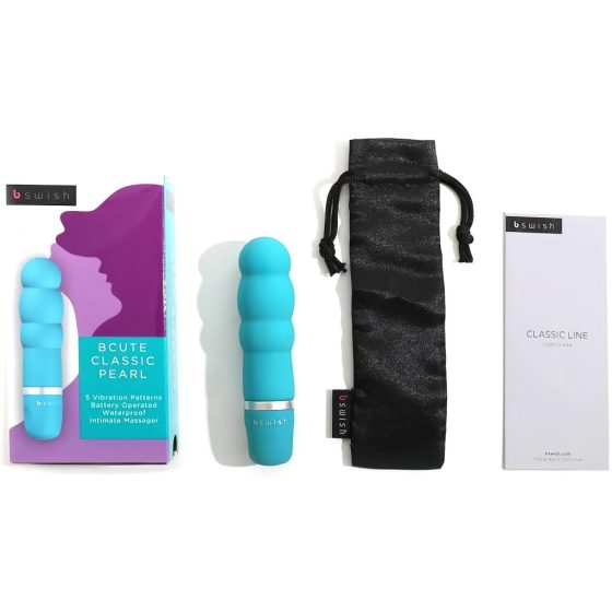 B SWISH Bcute Pearl - waterproof beaded vibrator (turquoise)