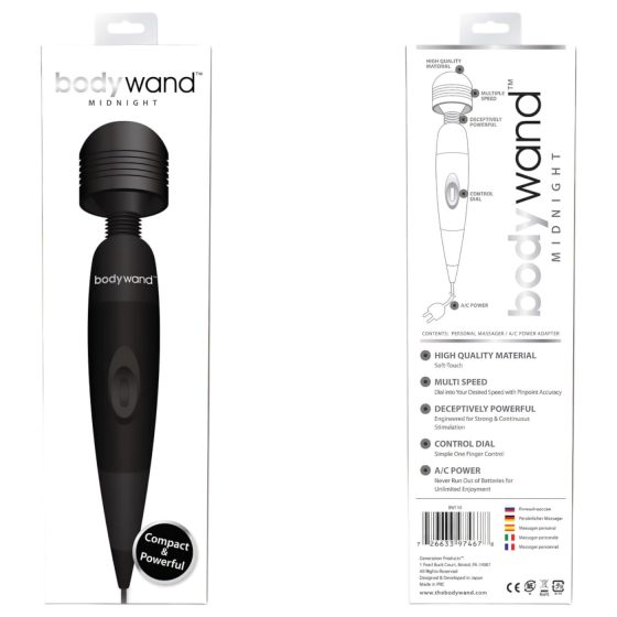 Bodywand - Mains-Powered Massager Vibrator (Black)