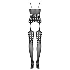 Obsessive G310 - Polka-Dotted Fishnet Set - Black (S-L)