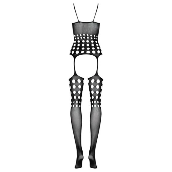 Obsessive G310 - Polka-Dotted Fishnet Set - Black (S-L)