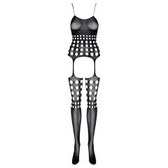 Obsessive G310 - Polka-Dotted Fishnet Set - Black (S-L)