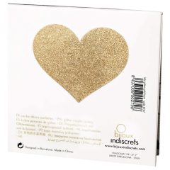   Bijoux Indiscrets Flash - Sparkling Heart Nipple Pasties (Gold)