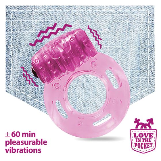 Love in the Pocket - Disposable Vibrating Cock Ring (Pink)