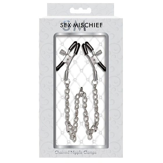 S&M - Nipple Clamps with Chain (1 Pair)